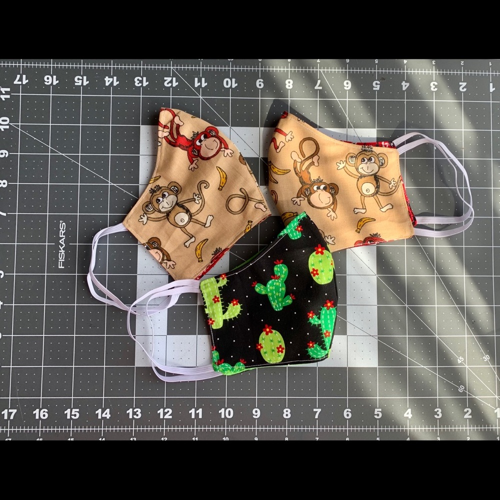 3- adult female face masks